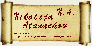 Nikolija Atanackov vizit kartica